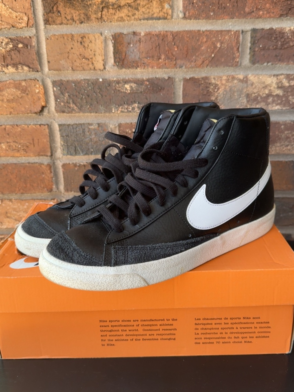 Nike Black & White High-Top Swoosh Sneakers